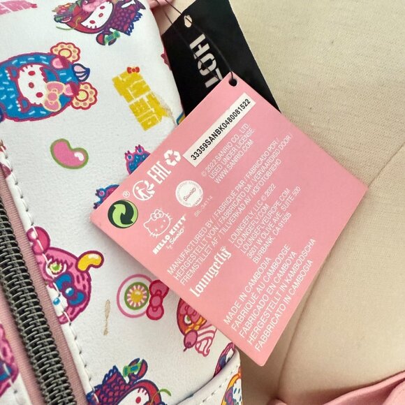 NWT Loungefly backpack Hello Kitty Hot Topic Sweet Monster Kawaii Kaiju Costume - Picture 4 of 10